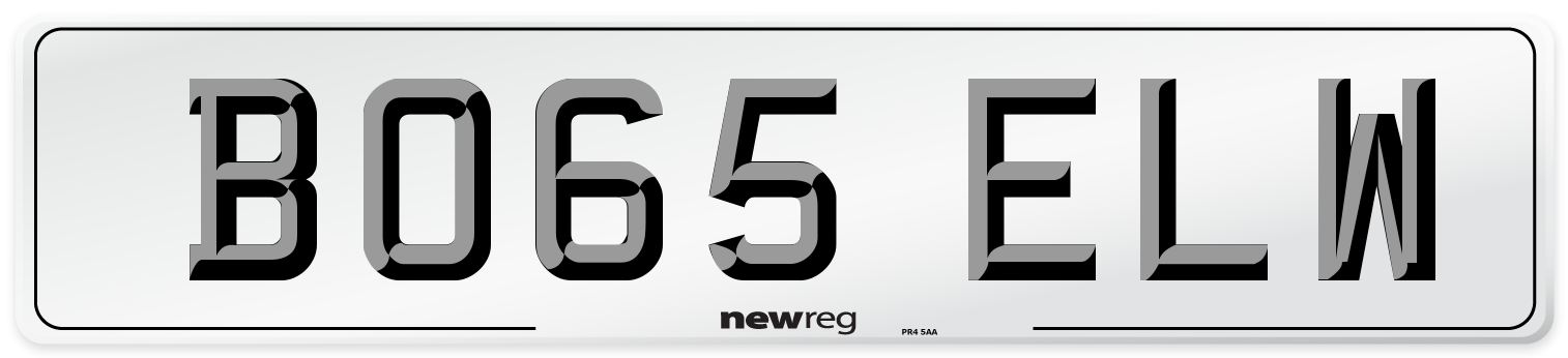 BO65 ELW Number Plate from New Reg
